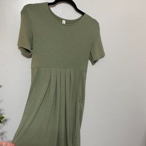 Olive Green Dress with Pockets NEVER WORN